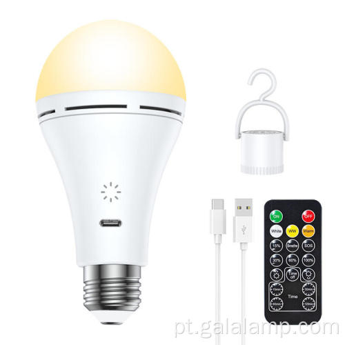 Lâmpada LED RGB recarregável 9W